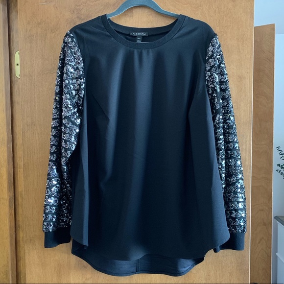Lane Bryant Tops - ✨NWT Lane Bryant Long Sleeve Sequin Top